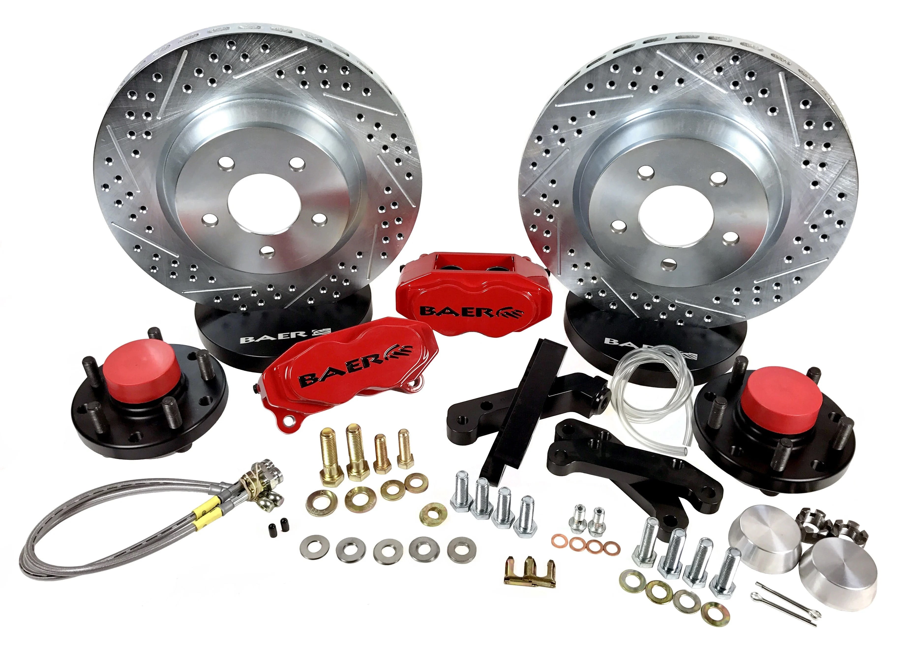 Baer Brakes 4301526FR 13" SS4 Front Brake Kit, Fire Red, SDZ, Std. Studs
