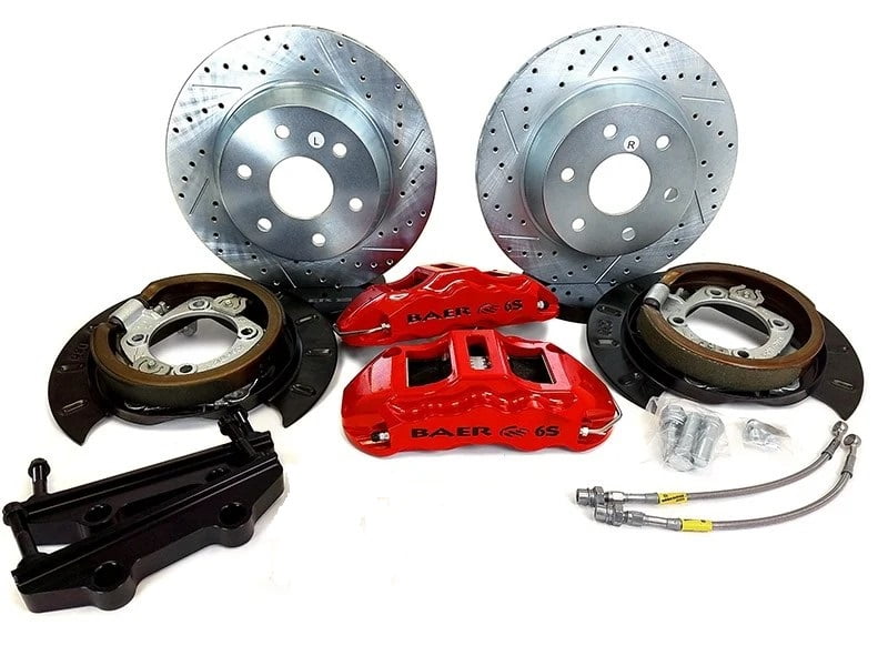 Baer Brakes 4302135GB 14" Extreme Rear Brake Kit, Grabber Blue, SDZ