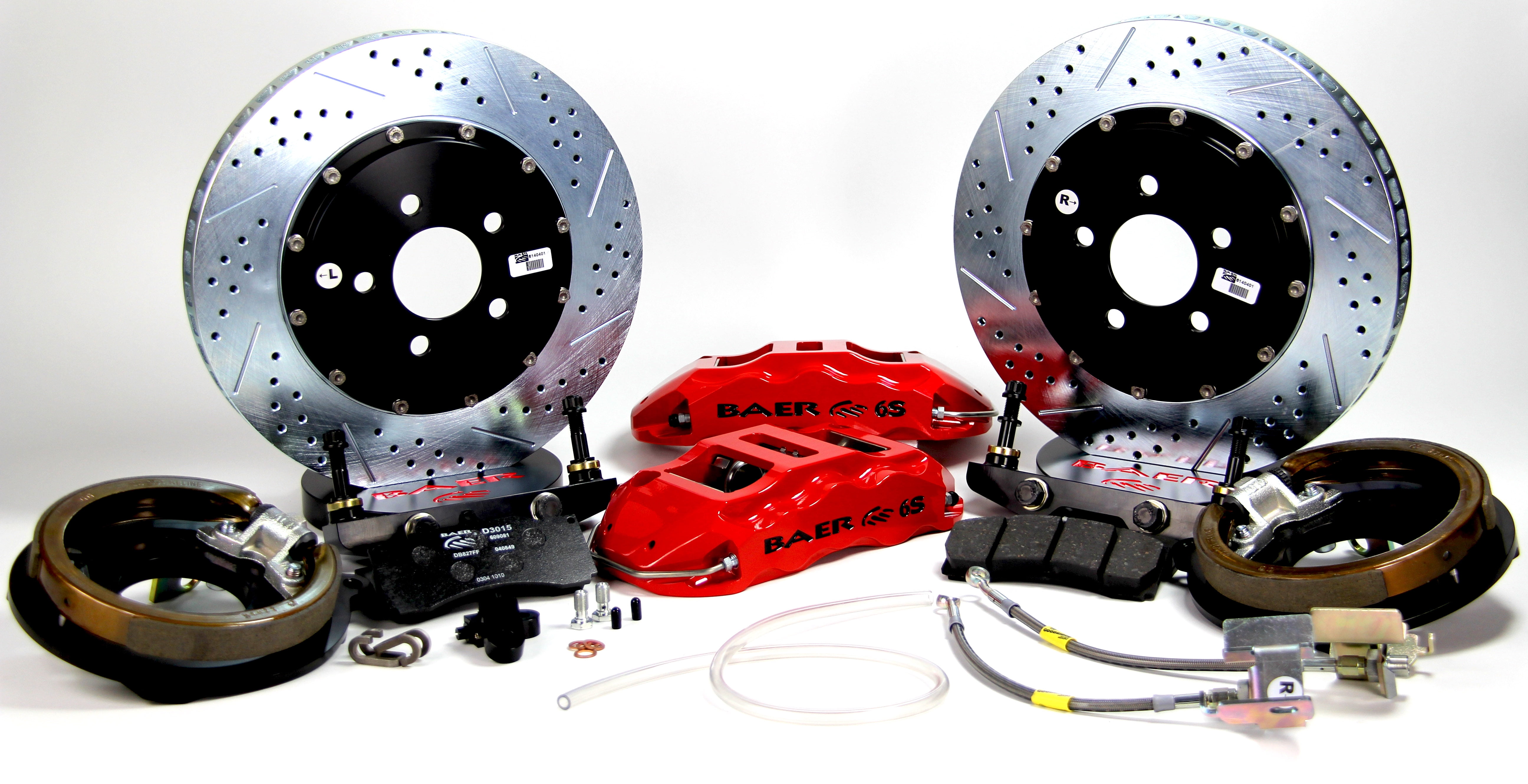Baer Brakes 4302376HO 14" Extreme+ Rear Brake Kit, Hugger Orange, SDZ