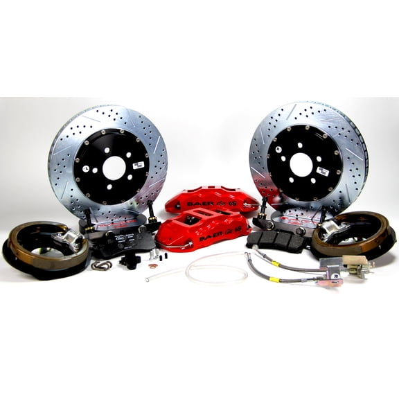 Baer Brakes 4302402S 14" Extreme+ Rear Brake Kit, Silver, SDZ