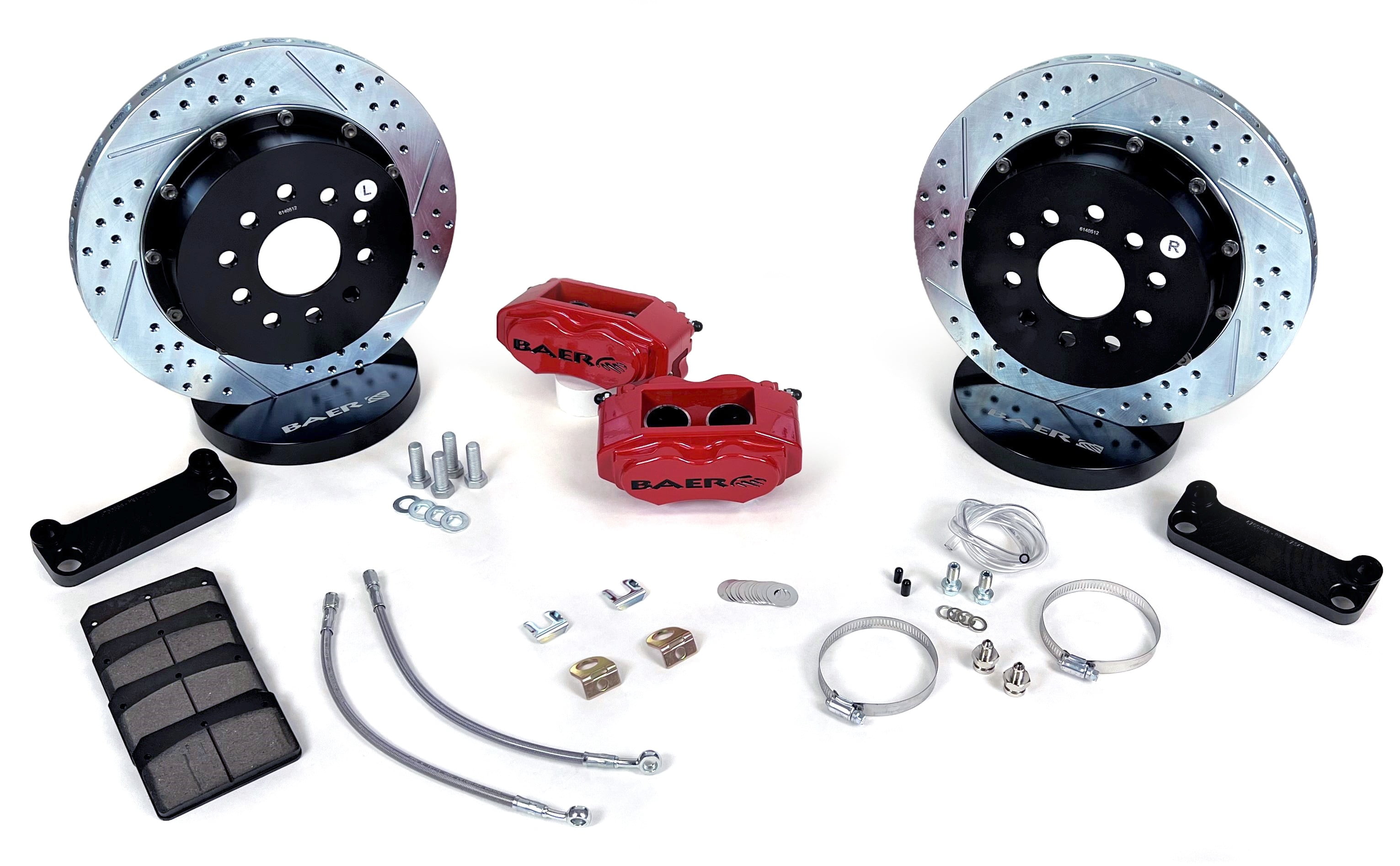 Baer Brakes 4302478FR 13" SS4+ Rear Brake Kit, Fire Red, SDZ