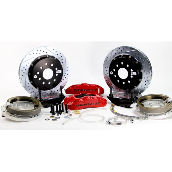 Baer Brakes 4302541FR 13" Pro+ Rear Brake Kit, Fire Red, SDZ