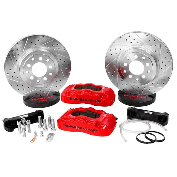 Baer Brakes 4401005HO 13.5" Pro Front Brake Kit, Hugger Orange, SDZ