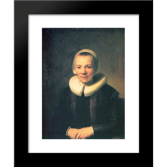 Baerte MartensWife of Herman Doomer 20x24 Framed Art Print by Rembrandt