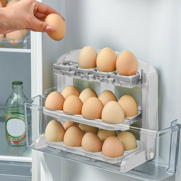 Baetikot Refrigerator Side Door Slide Dedicated Eggs Rack, Refrigerator Eggs Storage Container, Refrigerator Eggs Tray Container, Refrigerator Eggs Tray Container, Stack on Clearance