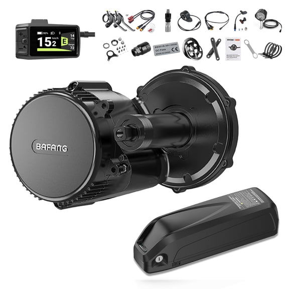 Bafang 48V 750W BBS02B Can Mid-Drive Ebike Motor Kit with 48V30Ah Downtube Battery & Dispaly for BB 100mm Mountain Bike City Bicycle Conversion Kit