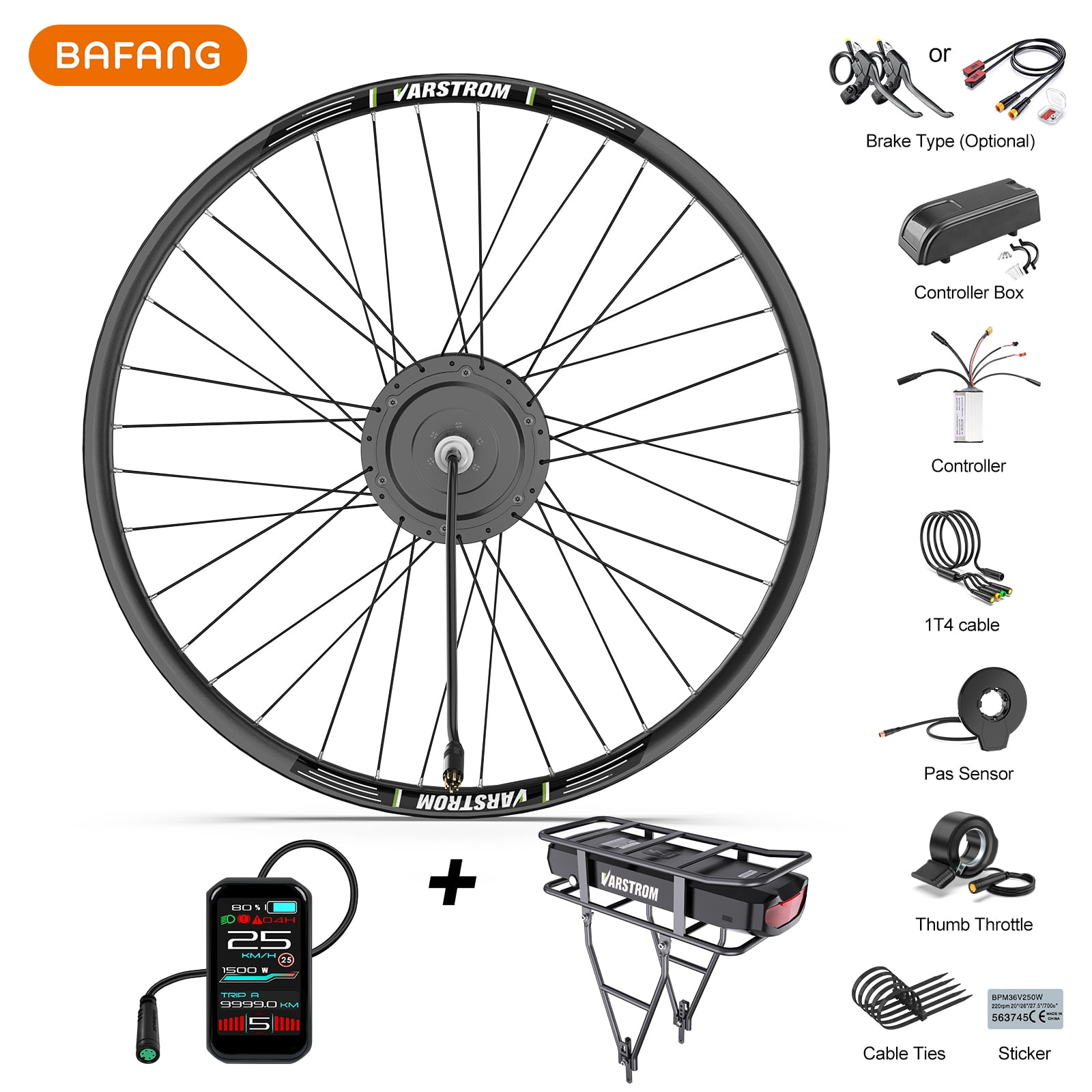 Bafang 48V 750W Ebike Rear Hub Motor Kit 20