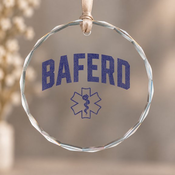 Baferd ER Doctor Emergency Medicine Physician Appreciation Ornament, Party Decor, Circle Glass Ornament