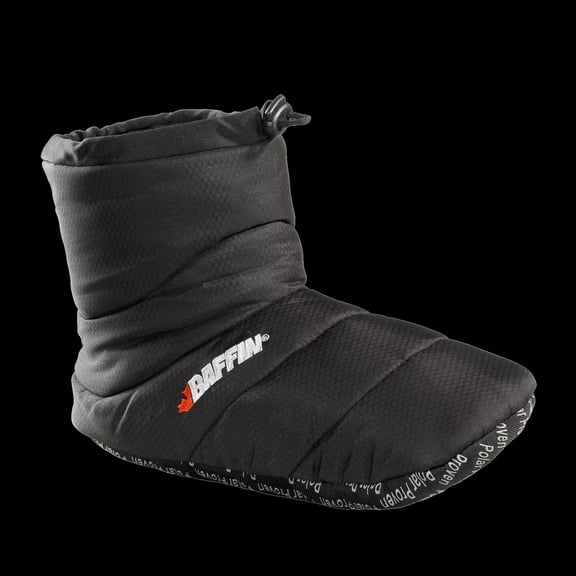 Baffin Cush Booty Unisex Insulated Slippers, Black, Size Medium