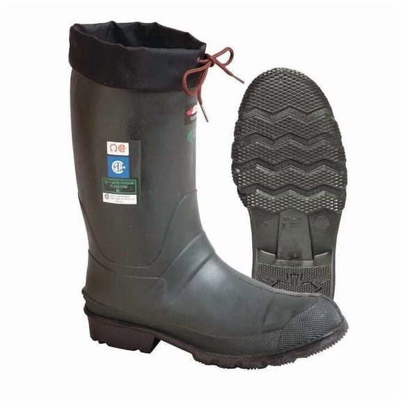 Men's Hunter (TOE) Rubber Boot, Steel Toe, 13" Height, Green, 11