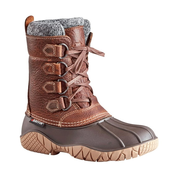 Baffin Women's Yellowknife Cuff Insulated Boot Round Toe Brown 6 M  US