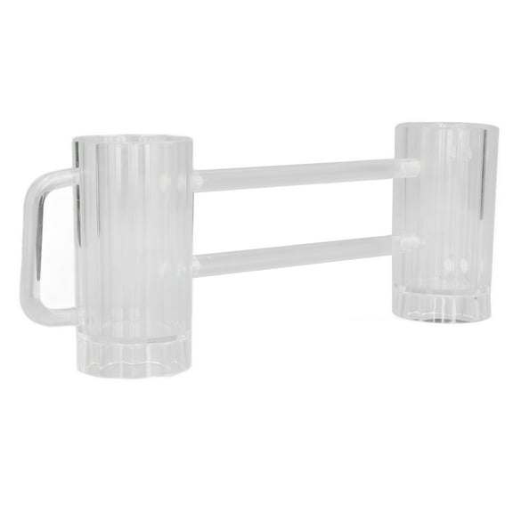 Baffle Type Anti-Fall Ktv Bar Beer Mug Double Conjoined Wine Glass,double one-piece wine glass Double Conjoined Beer Glass with Handle for Bar KTV Game Competition 430ml / 14.5oz