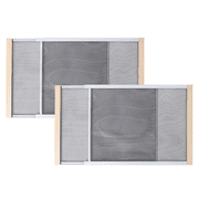 BafloTEX Expandable Adjustable Window Screen Horizontal 15" H x 25" - 45" W with Wood 2 Pack