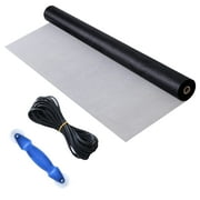 BafloTEX SGB Screen Fiberglass Screen Roll 36 inch x 84 inch with PVC Roller ＆ 0.14" x 30' Rubber Strip for Window Door or Patio Screening and Replacement