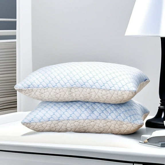 PYPUMSA Shredded Memory Foam Pillows King Size Set of 2, Regulating Reversible Cooling Pillow Bed Pillow for Bed, Adjustable Loft Bed Firm or Soft Pillows for Side, Back, Stomach, Hot Sleepers