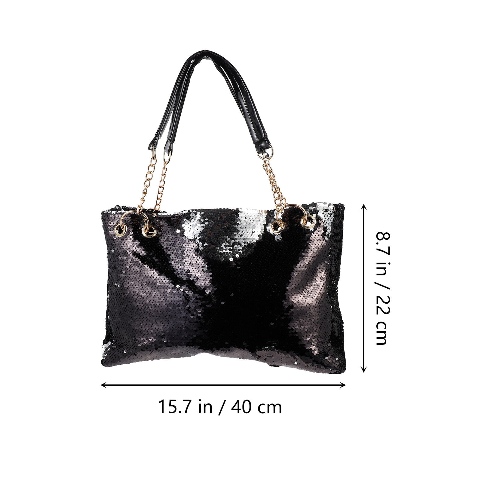 Kate Spade Glimmer Small Black Glitter Satchel Bag – handmethebag.com