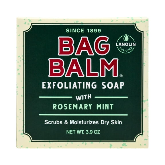 Vermont's Original Bag Balm Exfoliating Bar Soap Rosemary Mint 3.9oz