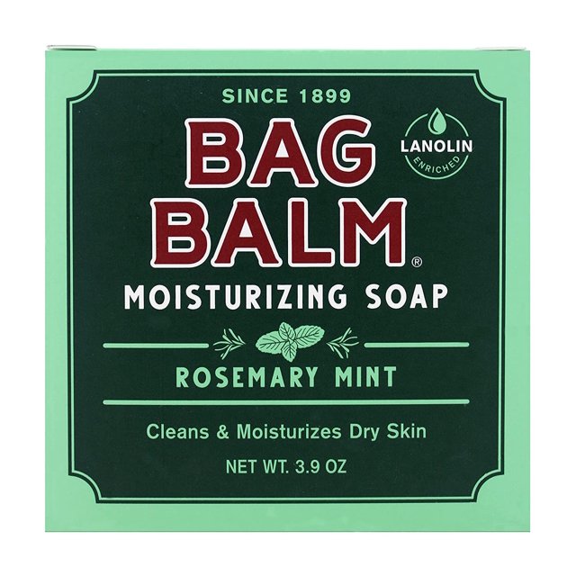 Bag Balm Mega Moisturizing Soap, Rosemary Mint Scent, 3.9 oz Per Bar