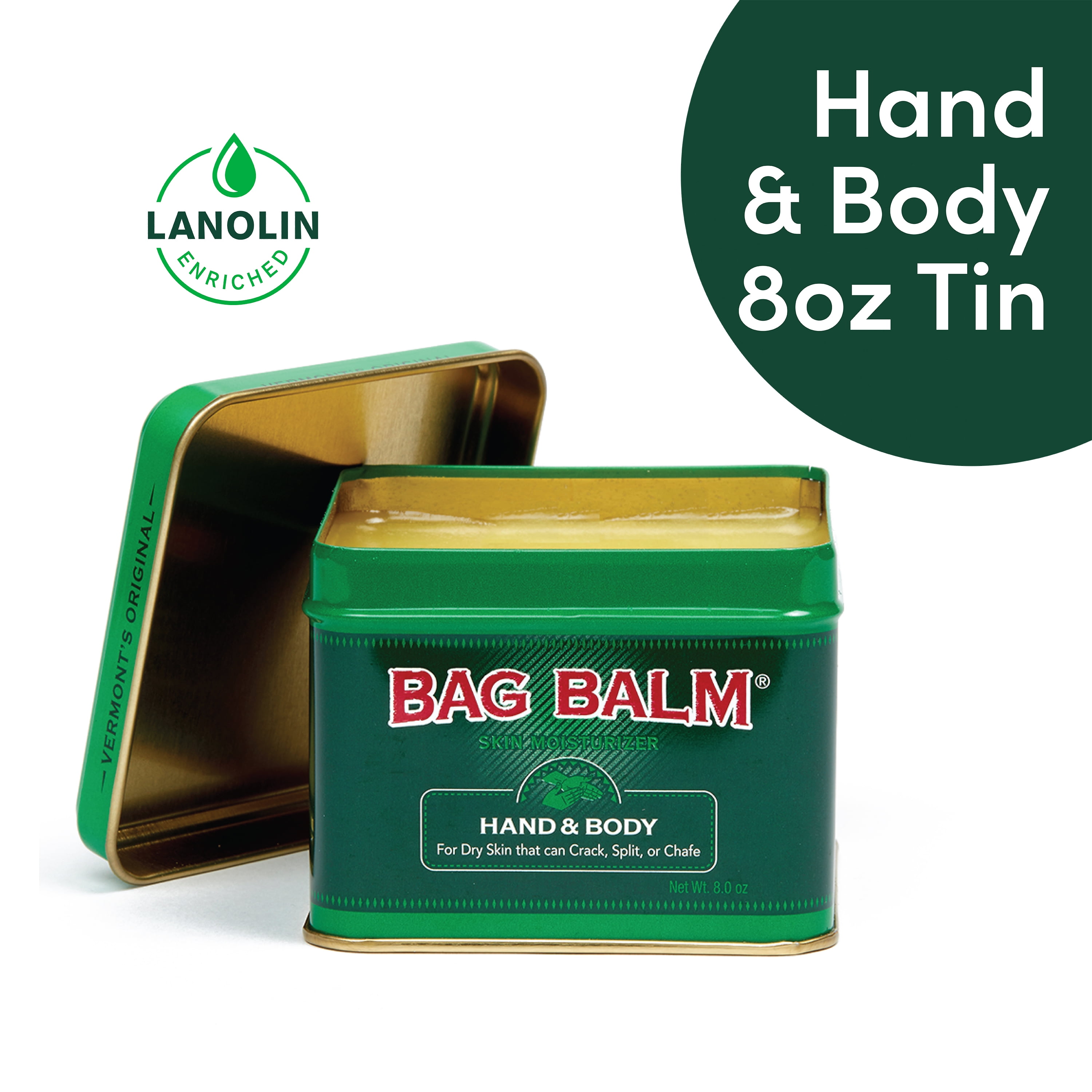 Vermont's Original Bag Balm Skin Moisturizer Tin for Dry Skin That Can  Crack, Split or Chafe, 4 Oz (Pack of 4) - Razors Direct
