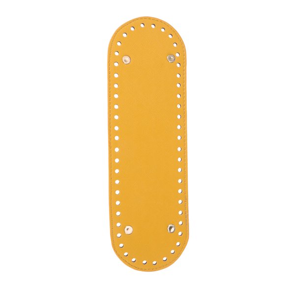 BESTOYARD 1Pc PU Oval Bag Bottom Base Yellow with Holes for Decorative Bag Accessories