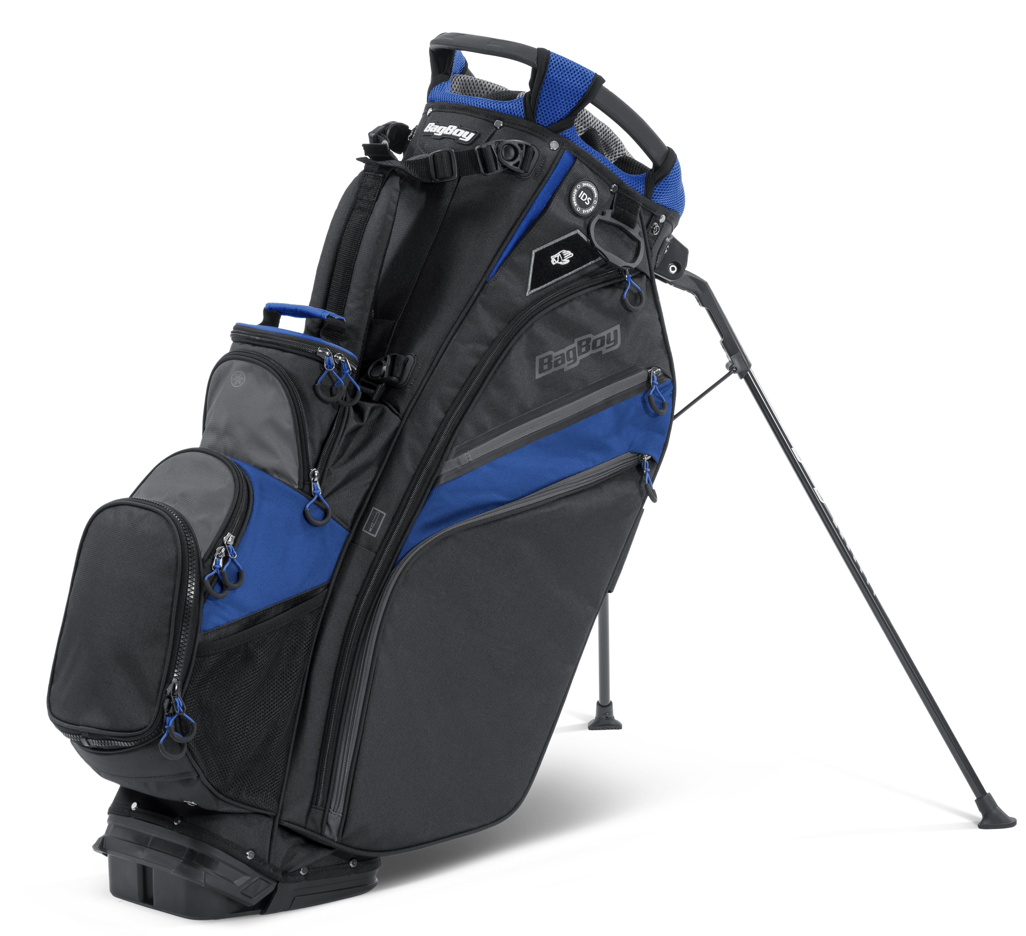 Bag Boy Chiller Pro Hybrid Black Royal Charcoal Stand Golf Bag