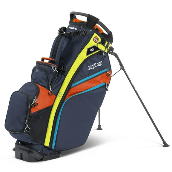 Bag Boy Chiller Pro Hybrid Navy Orange Citrus Stand Golf Bag