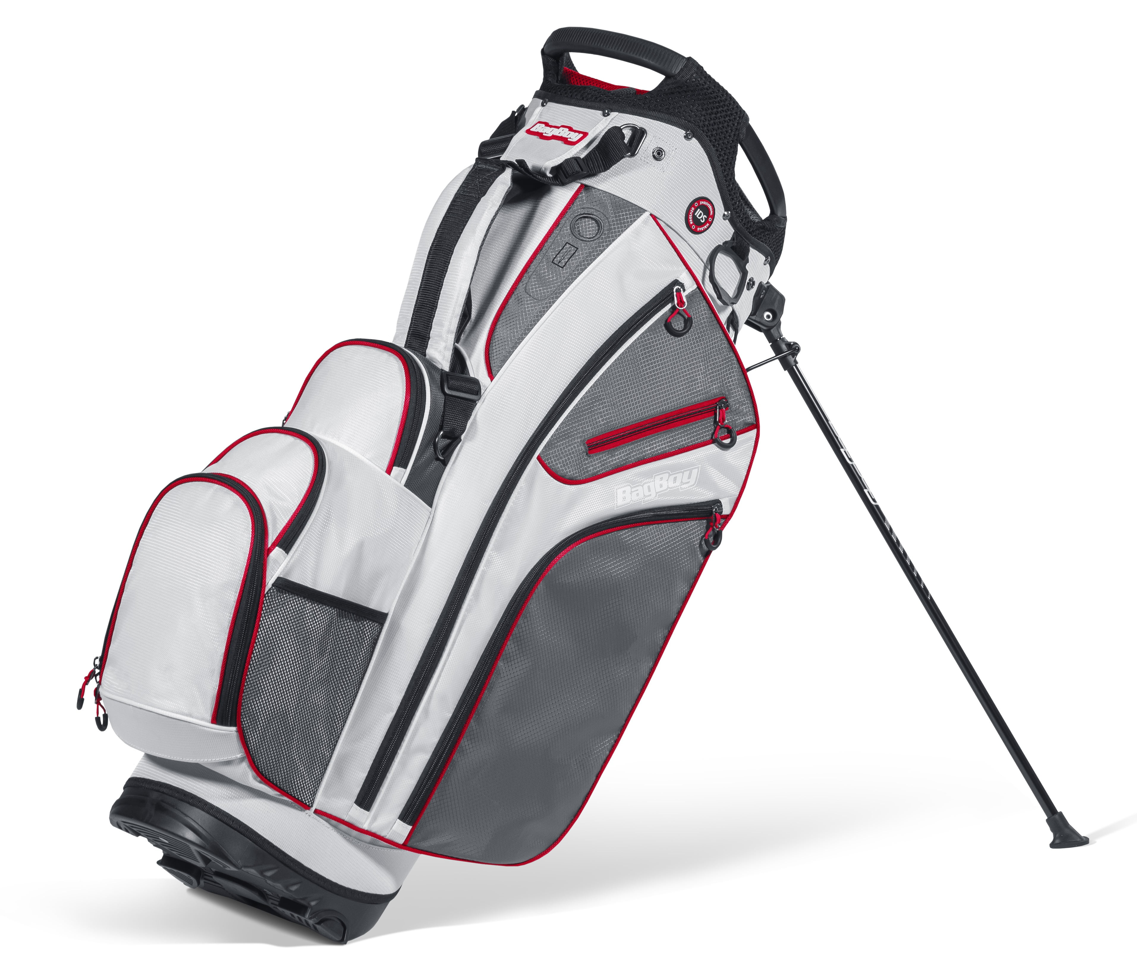 Bag Boy Golf Chiller Hybrid Stand Bag White/Charcoal/Red