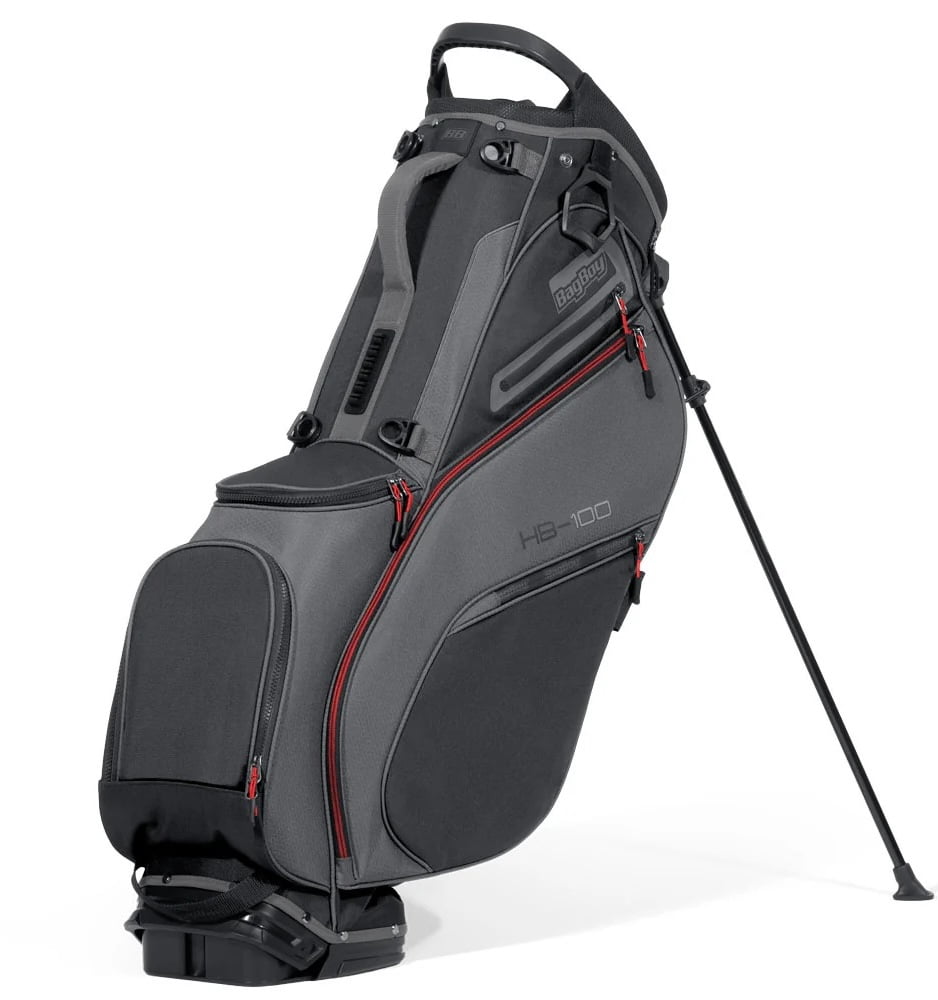 Bag Boy Golf HB-100 Stand Bag Charcoal/Black/Red