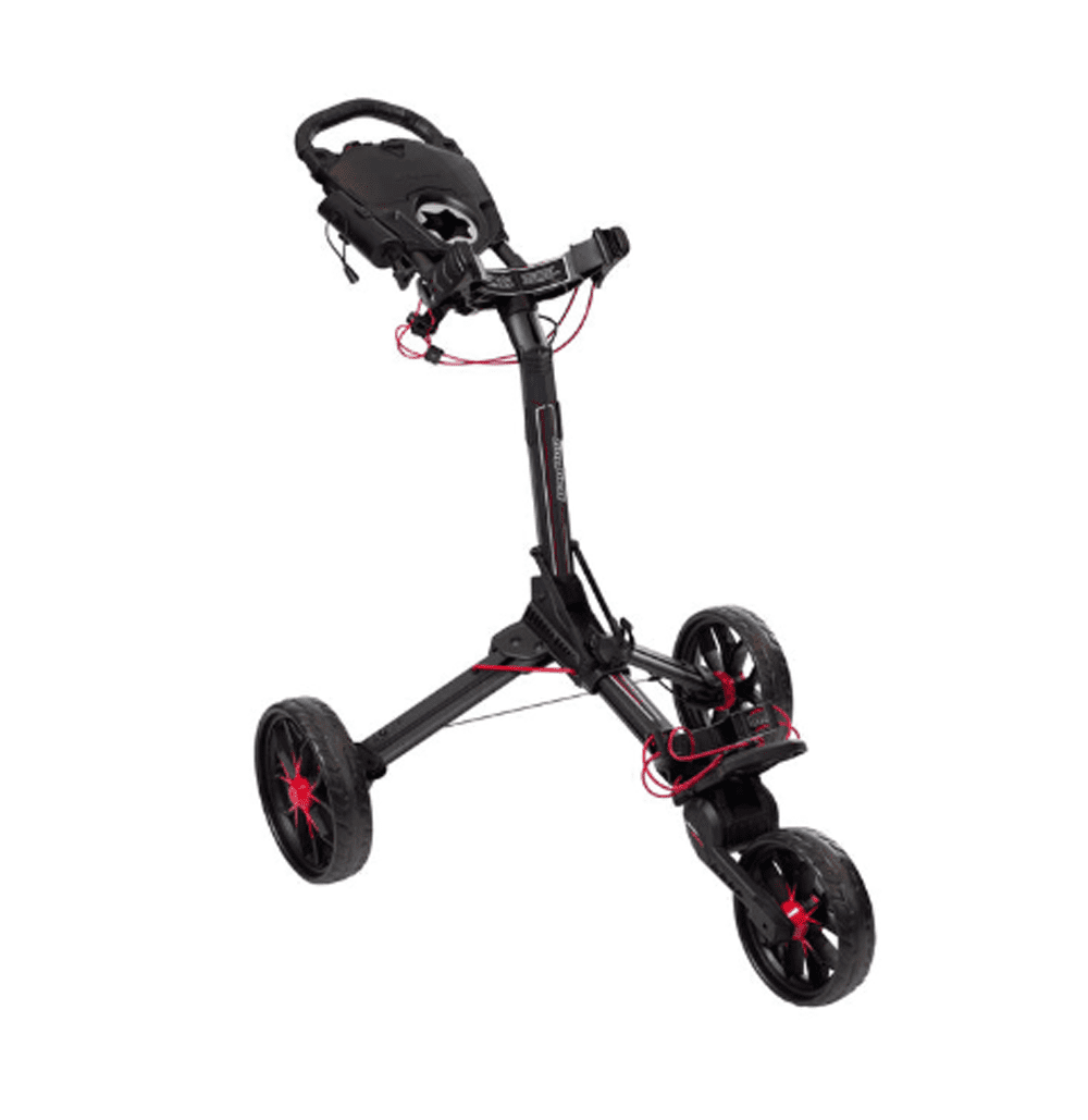 Bag Boy Golf Nitron Auto Open Push Cart Black Red Walmart