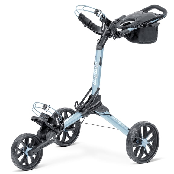 Bag Boy Golf Nitron Auto-Open Push Cart Ice Blue/White