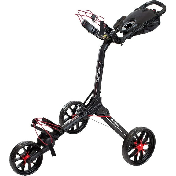 Bag Boy Golf Nitron Auto-Open Push Cart Black/Red