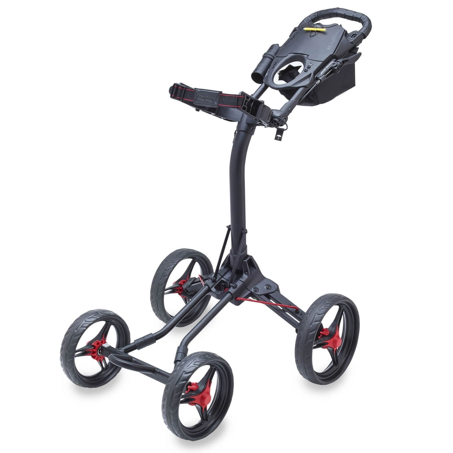 Bag Boy Quad XL Push Cart, Silver and Black, Aluminum Frame
