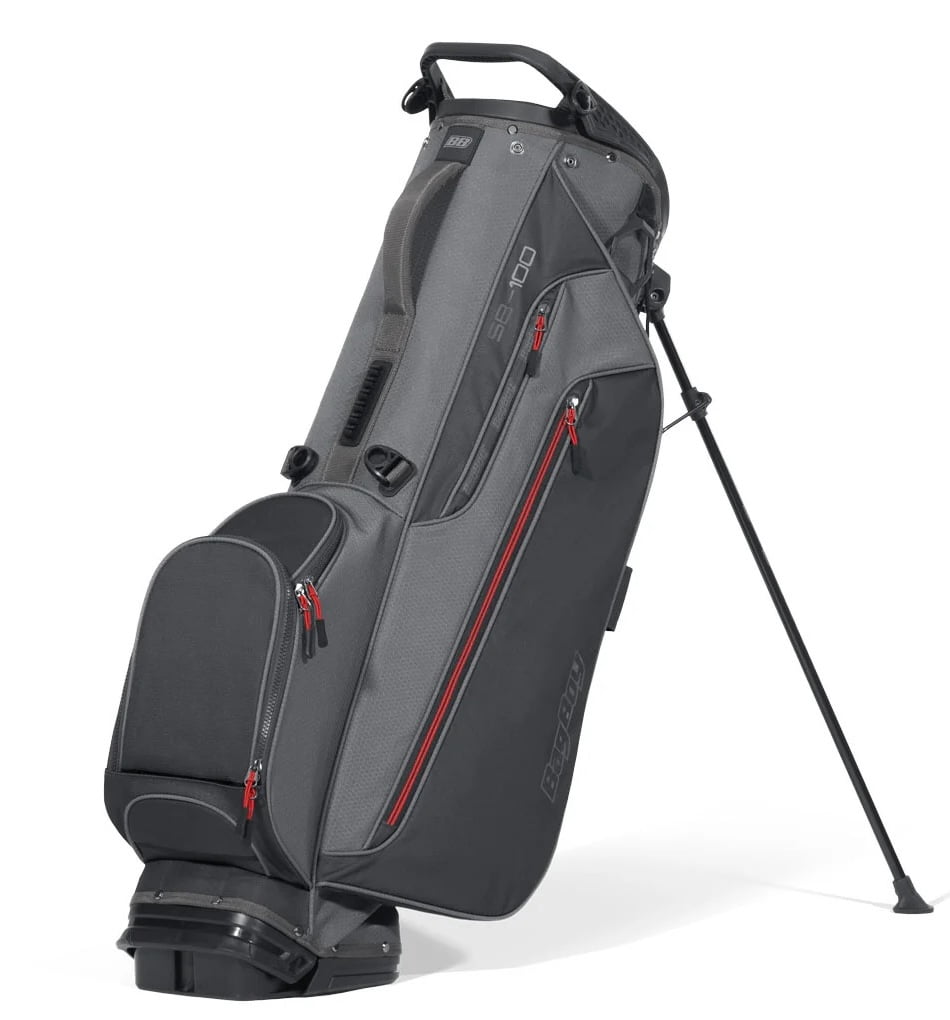 Bag Boy Golf SB-100 Stand Bag Charcoal/Black/Red