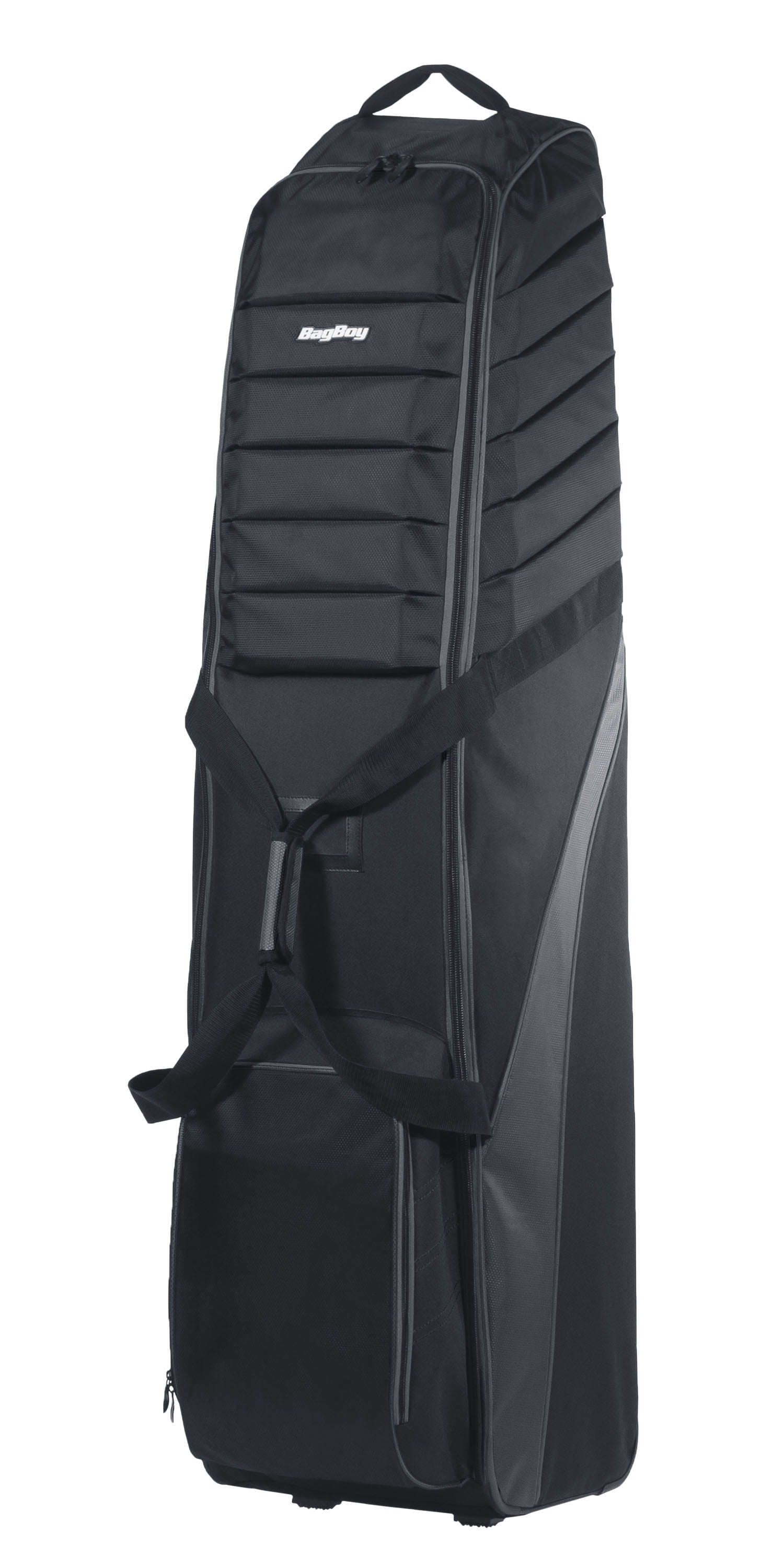 BagBoy T-750 Wheeled Golf Travel Cover – Rolling Travel Bag, Black/Charcoal -