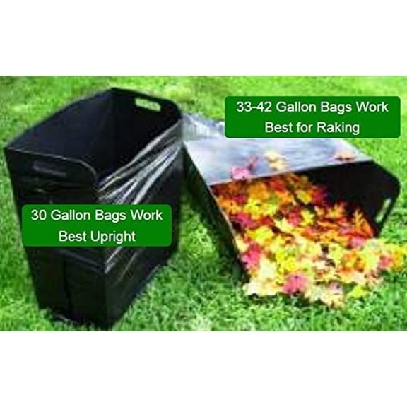 Bag Butler Lawn & Leaf Trash Bag Holder Holds 30-42 Gal Bags Open. Made in USA