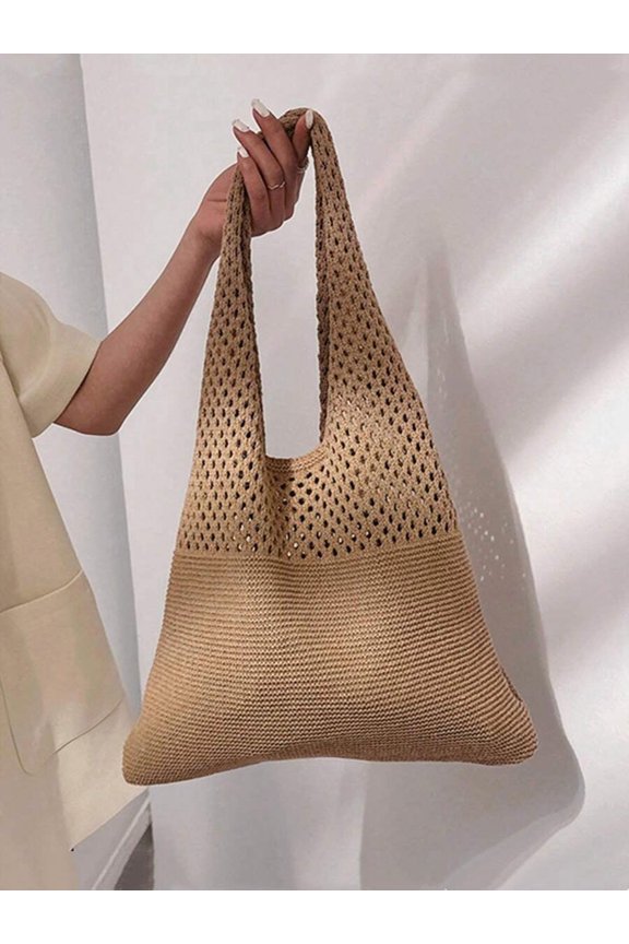 Bag Camel Color Large Capacity Beach Tote