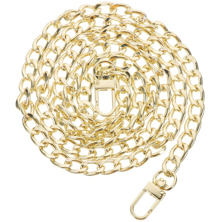 Delicioc Bag Chain Gold Purse Gold Long Purse Chain Metallic Purse Metal Purse Chain Metal Chain Women s Size 120X1X0.3CM