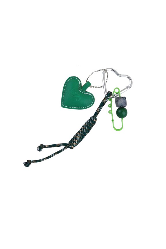 Bag Charm Braided Rope Keychain Lovely Heart Keyrings Car Key Chain Ornament