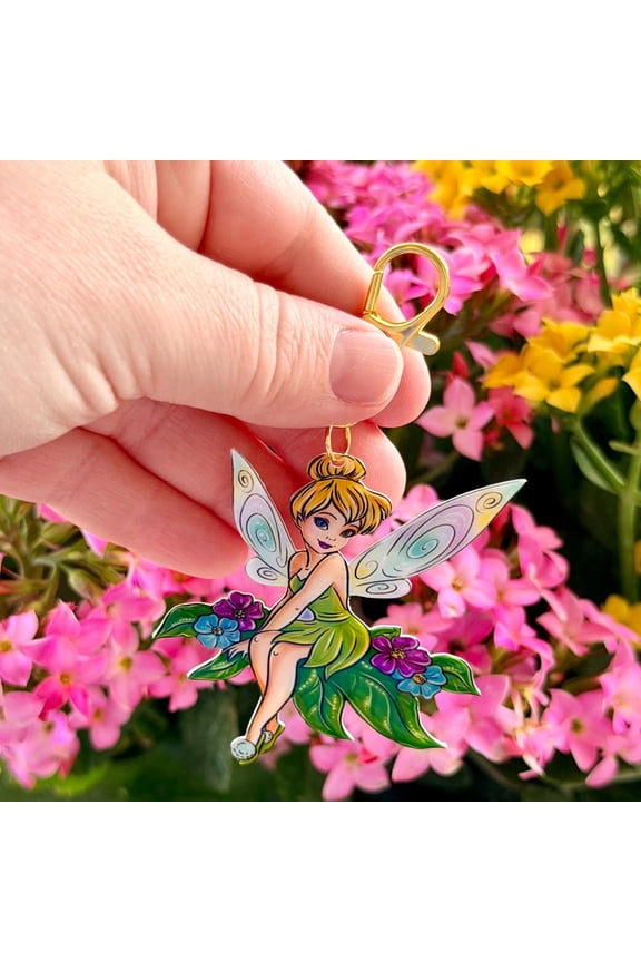 Bag Charm Spring Pixie Dust Fairy: Fairytale Castle, Fairytale Inspired Accessories, Pixie Fairy, Handmade (1 keychain)