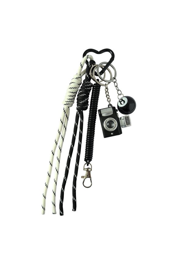 Bag Charm with Braided Rope for Women & Girls | Trendy Leopard Print, Creative Gift Applicable to Purse / Camera / Car Key Ring and Keychain