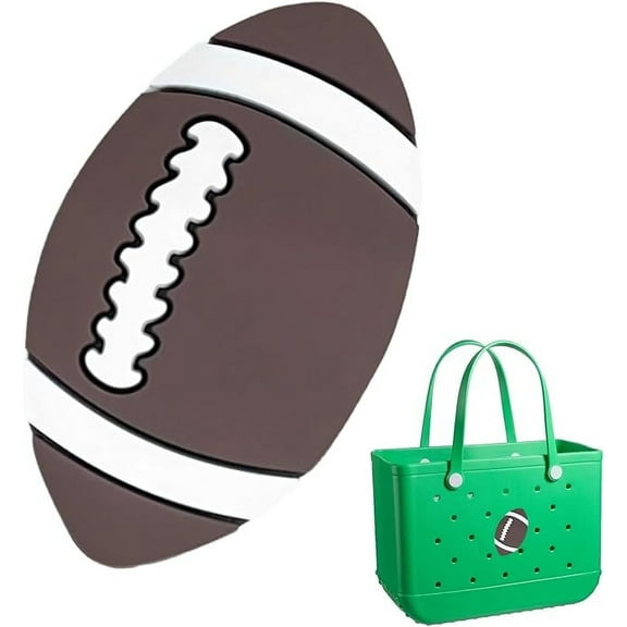 Bag Charms for Bogg Bag Accessories - Decorative Football Insert Charm for Beach Tote - Rubber Beach Bag Accessories