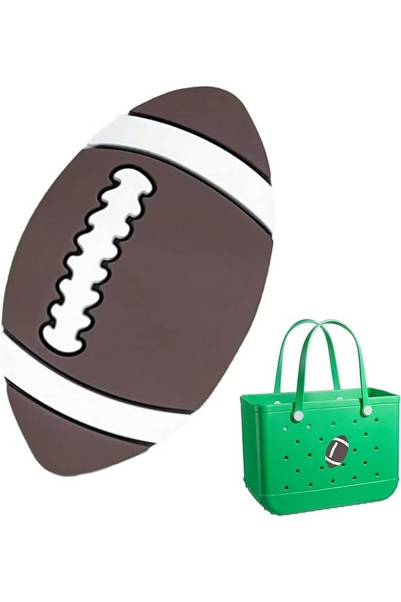 Bag Charms for Bogg Bag Accessories - Decorative Football Insert Charm for Beach Tote - Rubber Beach Bag Accessories