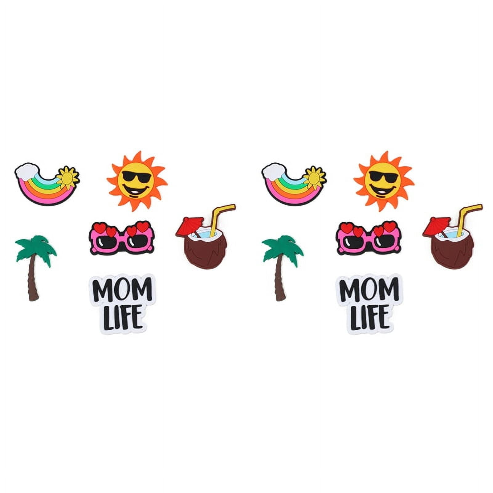 Bag Charms for BoggBag - 12pcs Universal Size Bag Charms - 6 Inch Beach Bag Bits Accessories Inserts Beach Casual