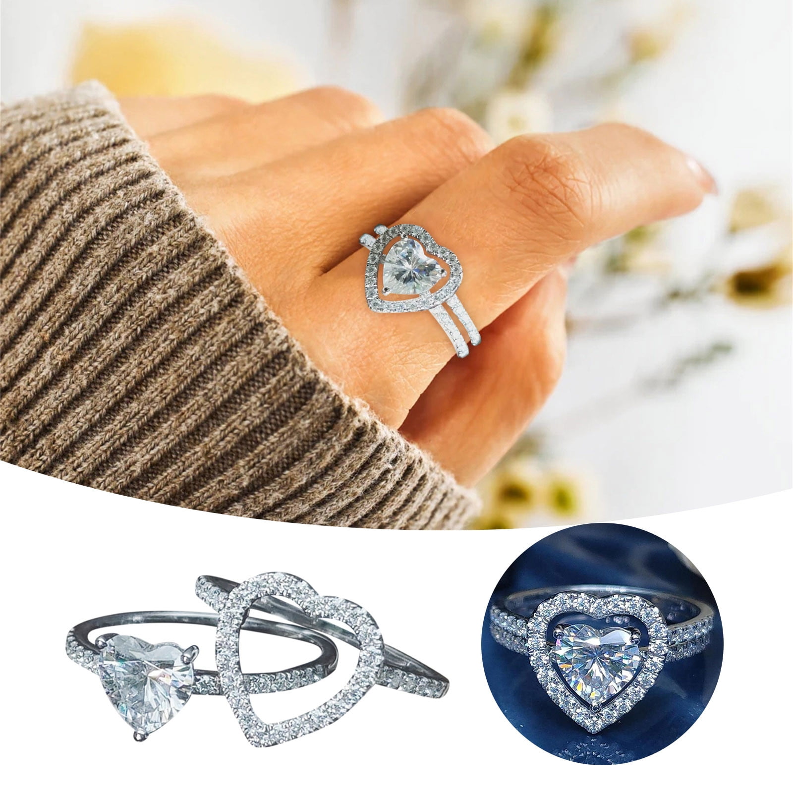 Small Rings for Women Rings Punk Ring Set for Teens Packet of Rings