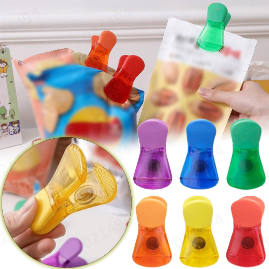 Bag Clips, 12 Pack Food Chip Snack Bag Sealing Clips, Color Refrigerator Clips Air-Tight Clips for Home Kitchen Storageï¼Random colorï¼