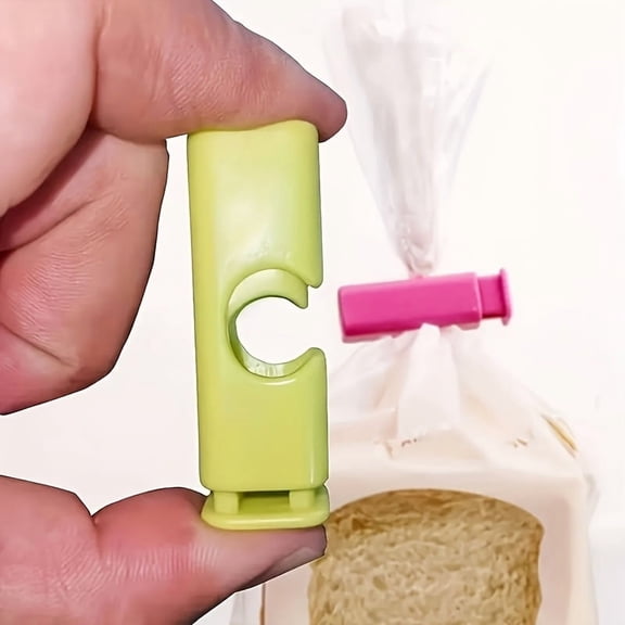 Bag Clips for Food Storage, 4 Pack Reusable Food Bag Clips with Airtight Seal, BPA Free Heavy Duty Chip Clips, Bread Bag Clips Dishwasher Safe Kitchen Sealing Clips for Cereal, Snacks, Frozen Food
