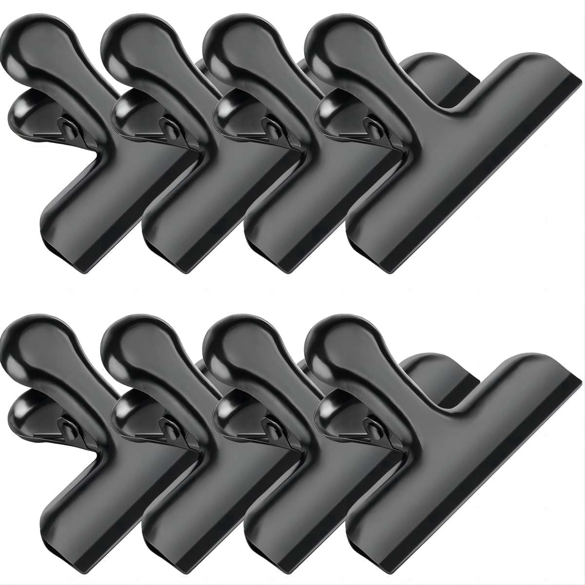Bag Clips, Heavy Duty Stainless Steel Chip Clips, 8 Pack Food Bags Clamp Great for Kitchen Office to Seal Coffee Bags, Paper Sheets - Pack of 8