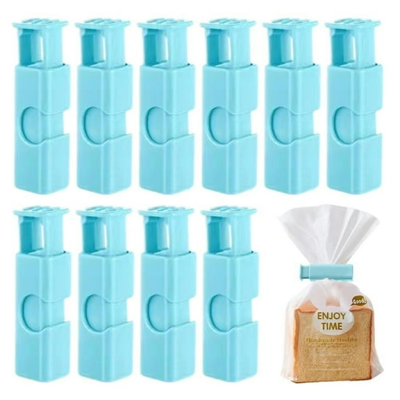 Bag Clips for Food - 10 Pcs One-Touch Locking Sealer Clips, Easy Use Plastic Food Fresh Keeping Clips