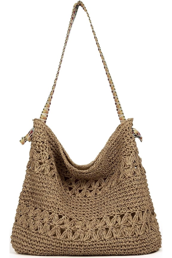 Bag Cute Straw Summer Beach Tote Crossbody Bags for Women Wicker Rattan Basket Hobo Aesthetic Purse Girls Cute Travel Large Woven Beach Bag Straw Clutch Purses for Women Handbag