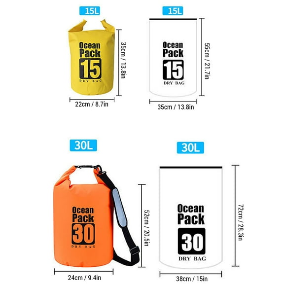 Bag Dry Bag Backpack Waterproof Shoulder Bag Swimming Bag Camping Bag Stream Tracing Bag Drifting Barrel Floating Bag PVC High Waterproof High Frequency Seaming Outdoor Sports Bag